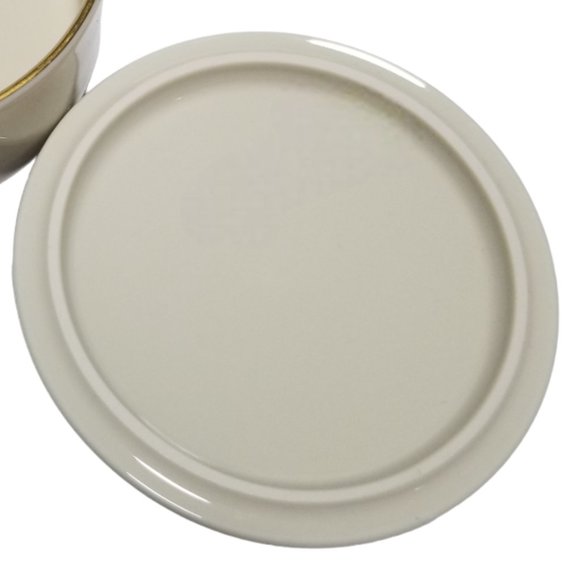 Collectible Lidded Round Trinket Box, With a Snow Village Scene by Picard China - Picture 6 of 9